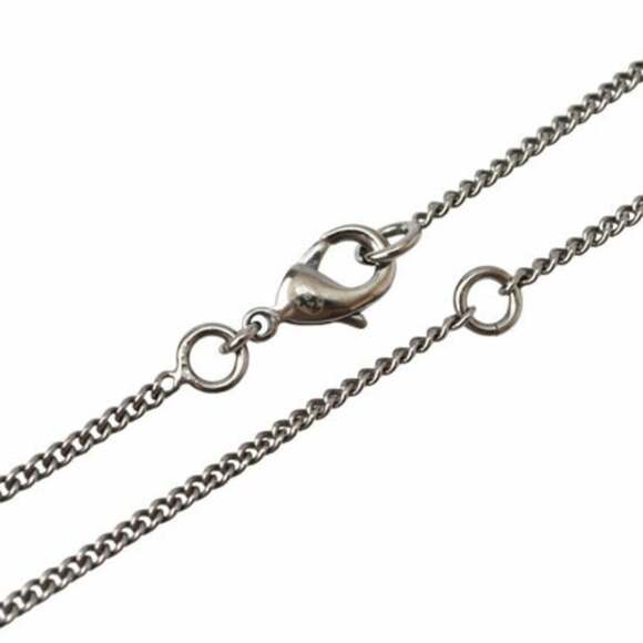 CHANEL Authentic Black Pearl Logo Necklace